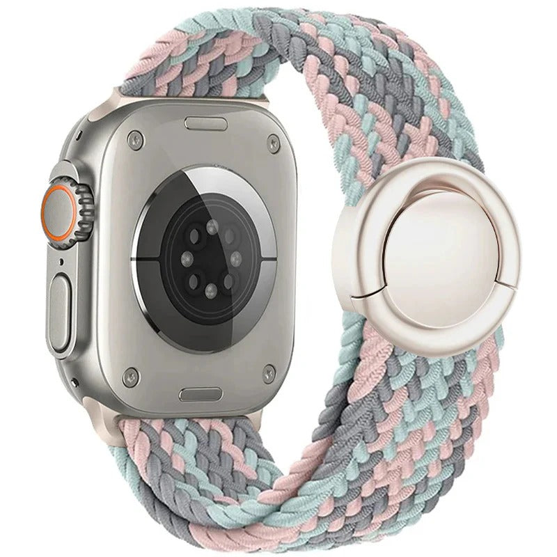 Round Magnetic Buckle Nylon Band For Apple Watch