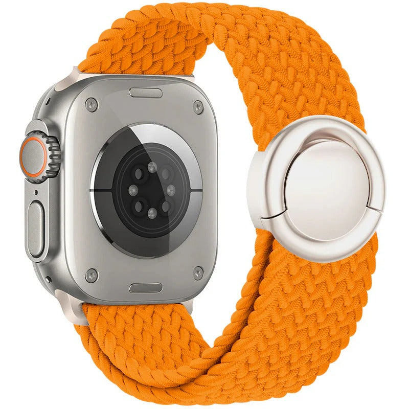Round Magnetic Buckle Nylon Band For Apple Watch