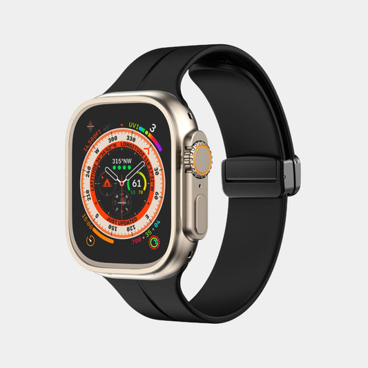 Simple Silicone Magnetic Folding Band For Apple Watch