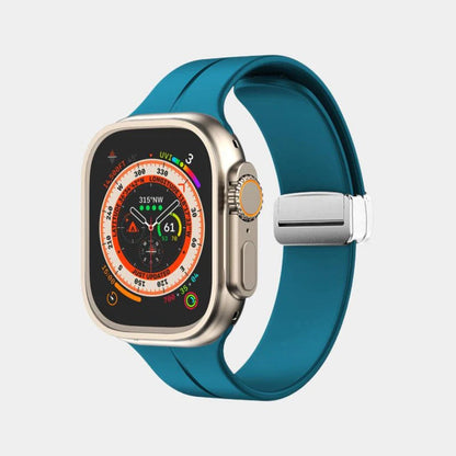 Simple Silicone Magnetic Folding Band For Apple Watch