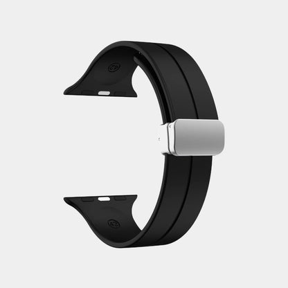 Simple Silicone Magnetic Folding Band For Apple Watch