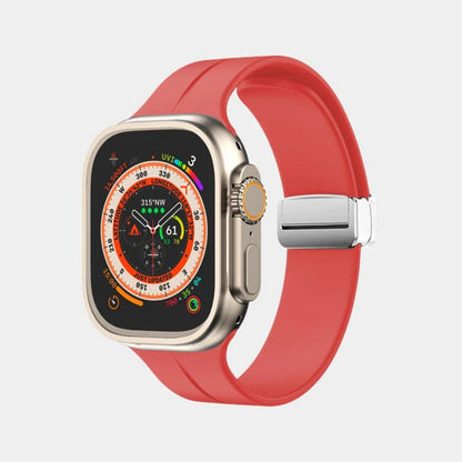 Simple Silicone Magnetic Folding Band For Apple Watch