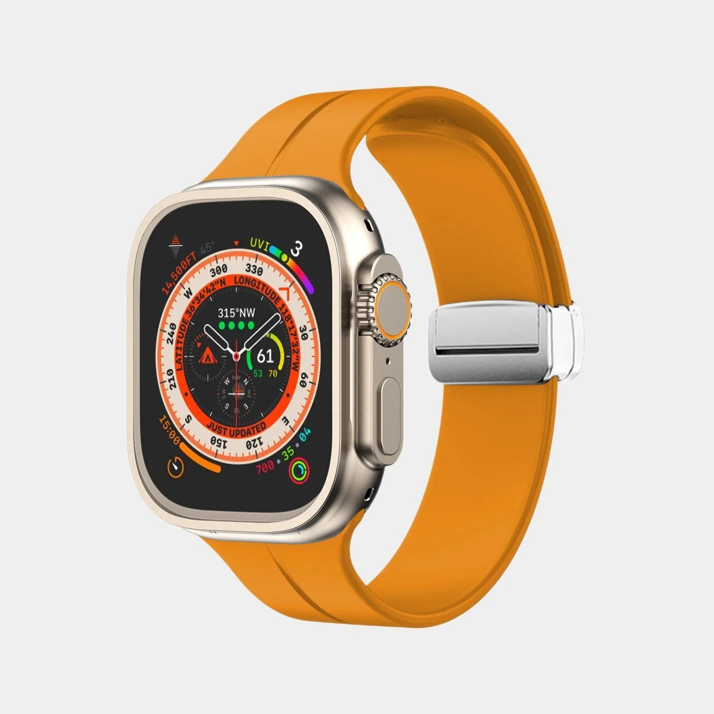 Simple Silicone Magnetic Folding Band For Apple Watch