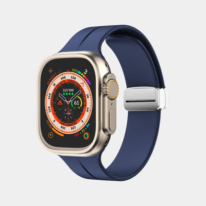 Simple Silicone Magnetic Folding Band For Apple Watch