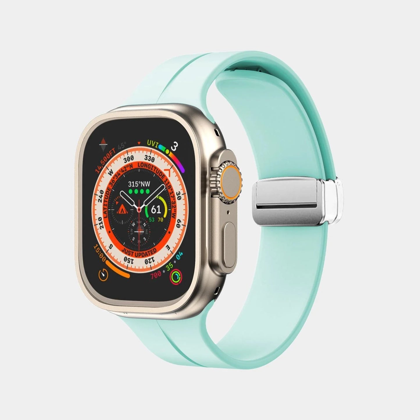 Simple Silicone Magnetic Folding Band For Apple Watch