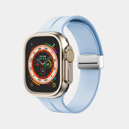 Simple Silicone Magnetic Folding Band For Apple Watch