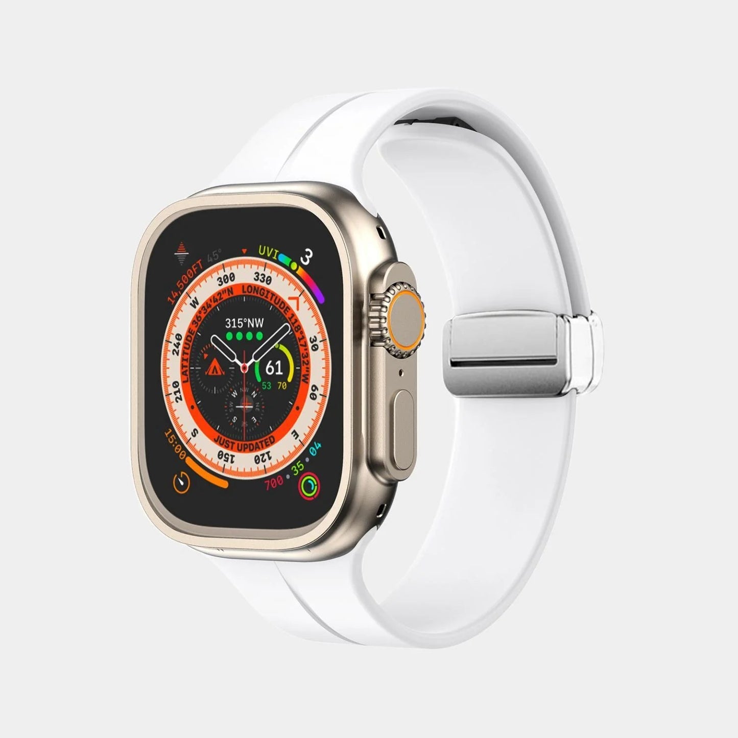 Simple Silicone Magnetic Folding Band For Apple Watch