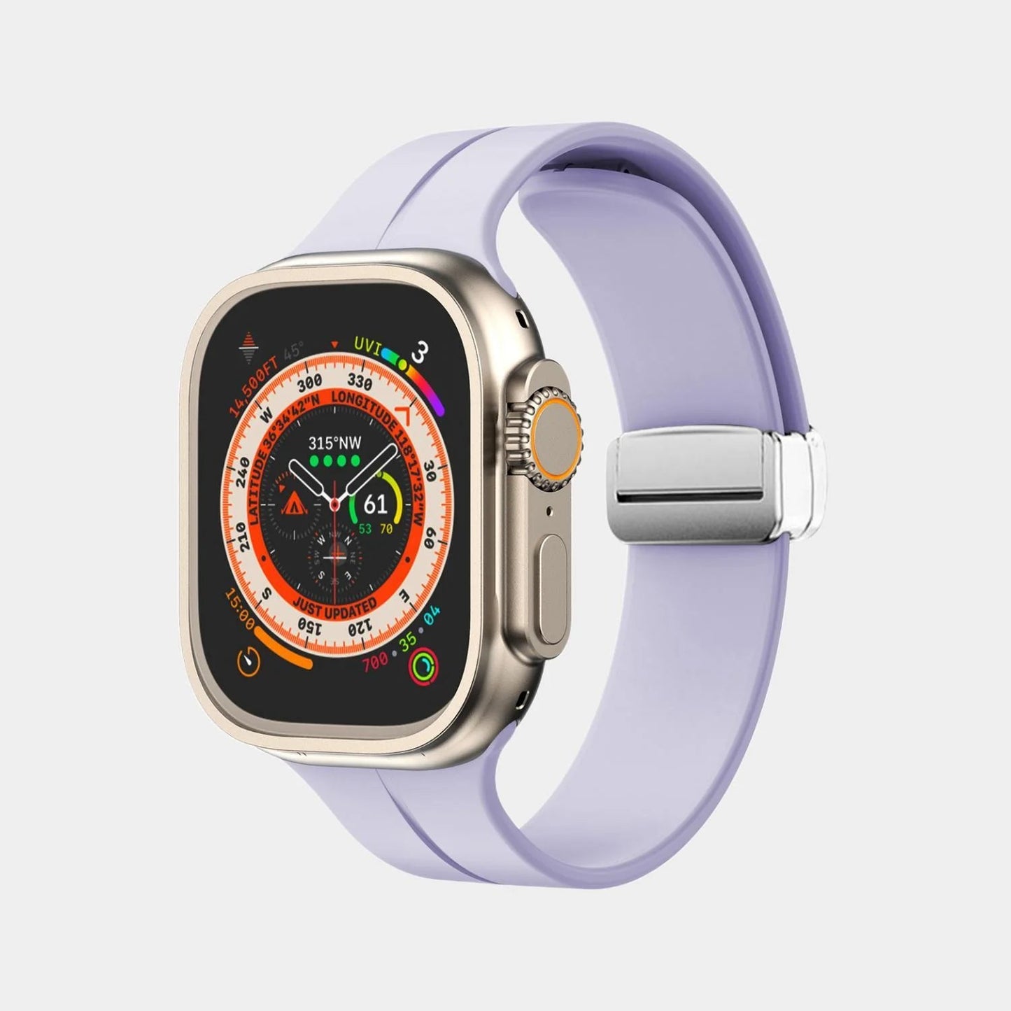 Simple Silicone Magnetic Folding Band For Apple Watch