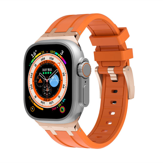 New XAP Metal Head Silicone Band For Apple Watch