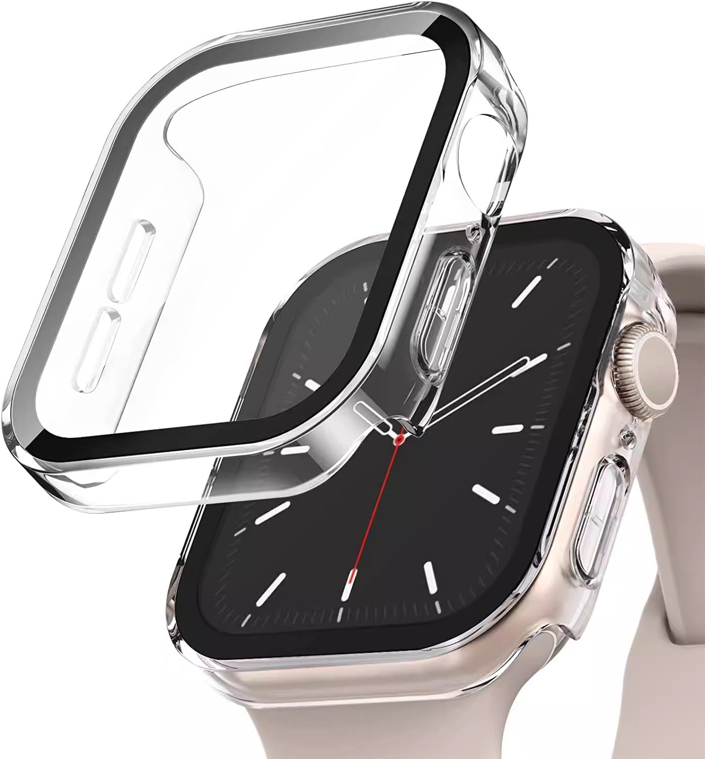 Waterproof Watch Case With Tempered Glass Film